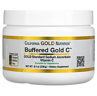 Buffered Gold C Non-Acidic Vitamin C Powder Sodium Ascorbate California Gold Nutrition 238 г