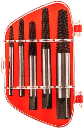 Top Tools Extractors for broken screws, set of 5 pcs., фото 2