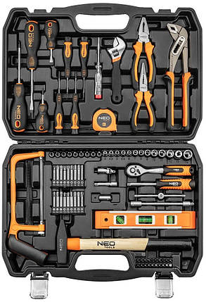 Neo Tools Tool set, 88 pcs., 1/4", universal, case, фото 2
