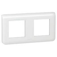 Legrand MOSAIC front cover plate (2x2 modules) horizontal white