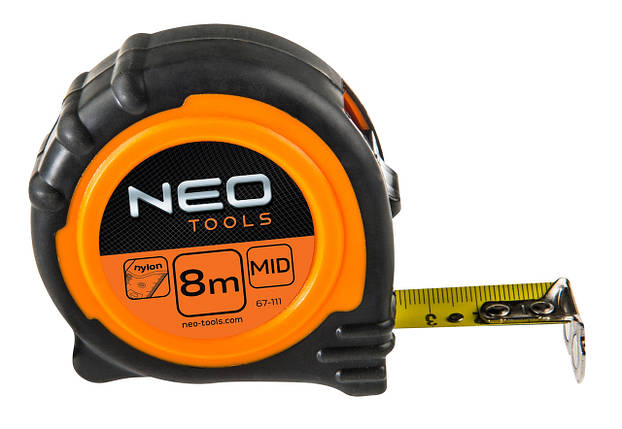 Neo Tools 67-111 Рулетка, стальова стричка 8 м x 25 мм, магніт, фото 2