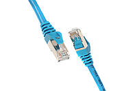 2E Cat 6, Shielding S-FTP, metal foil pairs, braided cable, RJ45, 4X2 27AWG, 7/0.14 Cu, 0.20 m, PVC, Blue