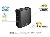 ASUS Маршрутизатор ASUS ZenWiFi XT8 2PK black AX6600 3xGE LAN 1x2.5GE WAN 1xUSB3.1 WiFi6 MESH WPA3 OFDMA