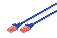 Патч-корд Digitus CAT 6 U-UTP patch cord, Cu, LSZH AWG 26/7, length 10 m, color blue