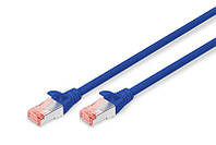 Патч-корд Digitus CAT 6 S-FTP patch cord, Cu, LSZH AWG 27/7, length 10 m, color blue