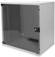 Digitus Шкаф 19" 12U 540x400, стекл.дверь, 60kg max, серый