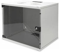 Digitus Шкаф 19" 9U 540x400, стекл.дверь, 60kg max, серый