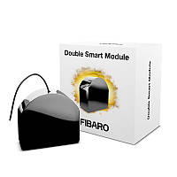 Fibaro Умное реле Double Smart Module, 9.5A, Z-Wave, 24-30V DC / 230V AC, 2 сухих контакта, черный