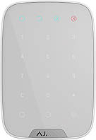 Ajax Беспроводная сенсорная клавиатура KeyPad, Jeweller, 3V*4ААА, белая