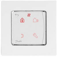 Danfoss Thermostat Icon Display, touch, programmable, opt. Temperature sensor, 230V, 80 x 80mm, In-Wall, white