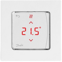 Danfoss Temperature regulator Icon Display, electronic, touch, programmable, 230V, 80 x 80mm, In-Wall, white - фото 1 - id-p1695271119