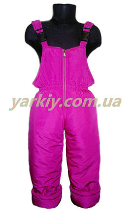Дитячі зимові штани рожеві для дівчинки 86 - 128 см, фото 2