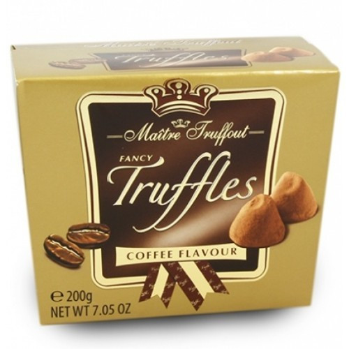 Шоколадні цукерки трюфеля з кавовим пролінем Maitre Truffout Truffles 200 грамів