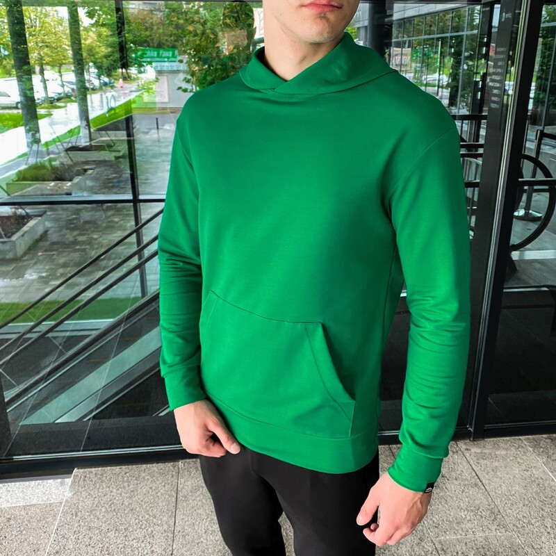 Спортивна кофта-худі Pobedov 97 зеленого кольору, фото 1