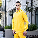 Худі Pobedov 97 з кишенею-кенгуру. Колір: жовтий, фото 4