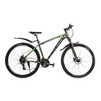 Велосипед MTB Cross 29" Egoist V-1 2022 Рама-18" Чорний с Зеленим