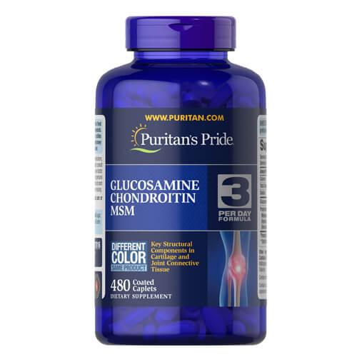 Puritan’s Pride Glucosamine Chondroitin MSM Double Strength 480 таблеток, фото 1