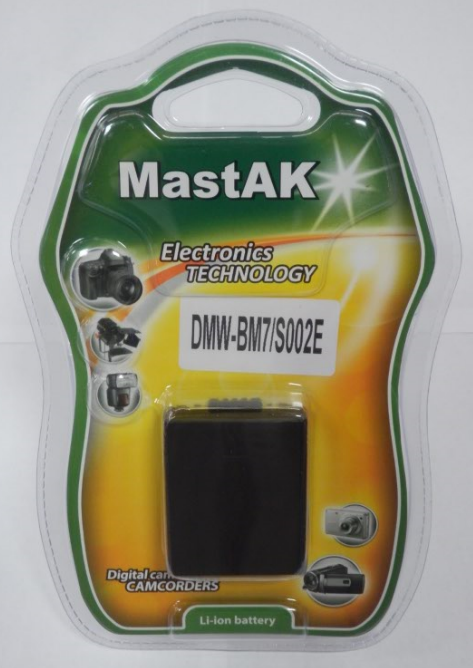 Акумулятор до фотокамери тм"MastAK" CGA-S002 7,2 V 600mAh