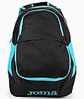 Рюкзак спортивний Joma Diamond II 44,2 л з відділенням для взуття-м'яча чорно-блакитний (400235.116), фото 3