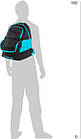 Рюкзак спортивний Joma Diamond II 44,2 л з відділенням для взуття-м'яча чорно-блакитний (400235.116), фото 7