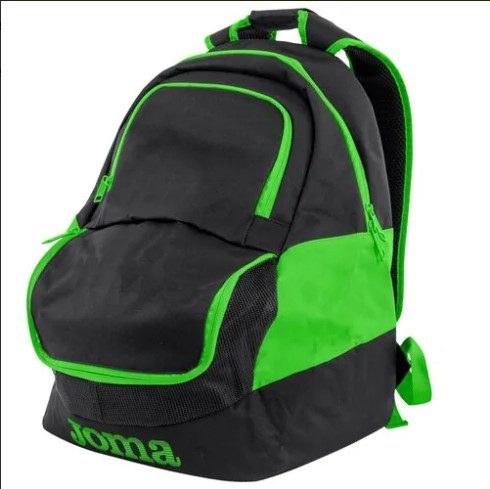 Рюкзак спортивний Joma Diamond II 44,2 л з відділенням для взуття-м'яча чорно-салатовий (400235.117)