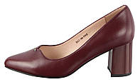 Женские туфли на каблуке buts, Бордовый, 38