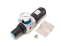 Фільтр-регулятор з індикатором тиску для пневмосистем «Profi» 1/4 (пропускна здатність: 1300 л/хв, 1