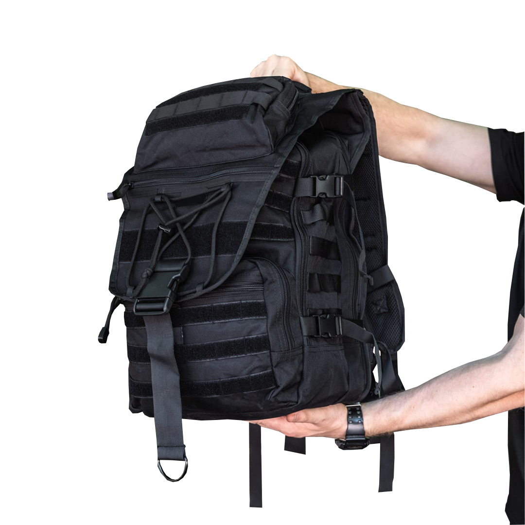 Рюкзак тактичний Домінатор з резинками чорний 50л, фото 1