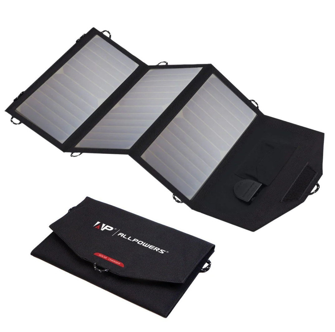 Сонячний зарядний пристрій ALLPOWERS AP-SP18V21W USB+DC сонячне заряджання автомобільного АКБ і ноутбука