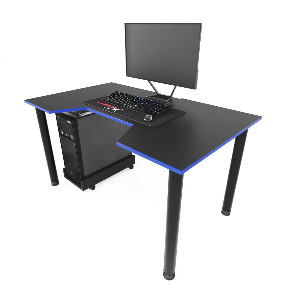 Геймерський стіл "GAMER-3" 120х80х75 см. Чорний/Синій