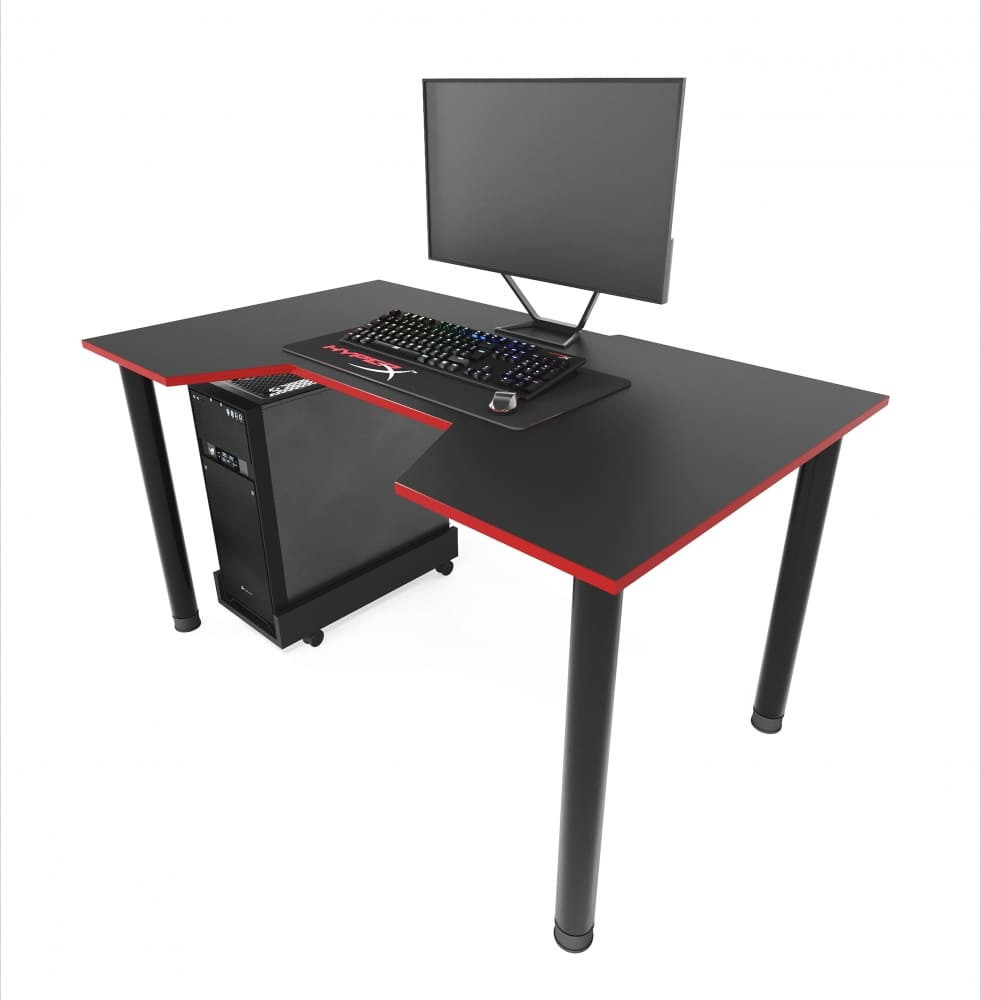 Геймерський стіл "GAMER-3" 120х80х75 см. Чорний/Червоний