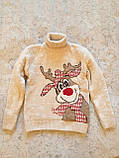 Вовняний светр з оленем для хлопчика 2,3,4,5,6 років Туреччина, фото 7