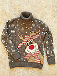 Вовняний светр з оленем для хлопчика 2,3,4,5,6 років Туреччина, фото 9