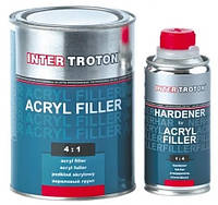 Грунт-наполнитель акриловый Troton Acryl Filler 4:1, 800 мл + 200 мл Комплект Белый