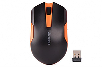 Мышка беспроводная A4-Tech G3-200N USB Black+Orange