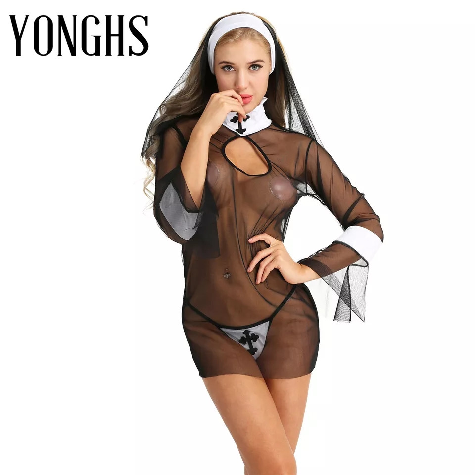 прозрачное эротический Купить Прозрачное Эротическое Женское Платье, Игровой Костюм Монашка  (1695573978) в Украине ▷ BIGL.UA | Лучшая Цена: 735 ₴