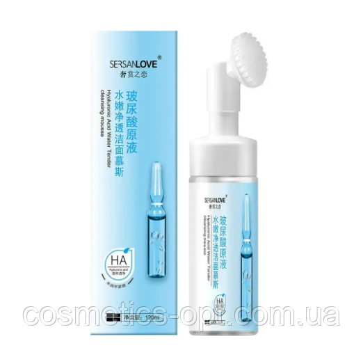 Пінка-мус для вмивання з гіалуроновою кислотою Sersanlove Hyaluronic Acid Cleansing Mousse, 120 мл