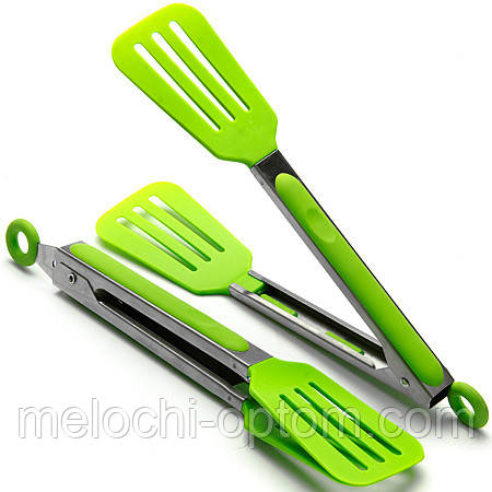 Щипці кулінарні силіконові Лопатки 23см