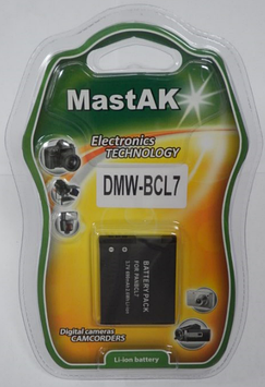 Акумулятор до фотокамери Panasonic тм"MastAK" DMW-BCL7 3,7 V 0,690 Ah
