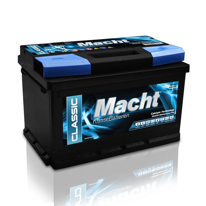 АКБ 75Ah 12V 680A Macht R+ (278X175X190)