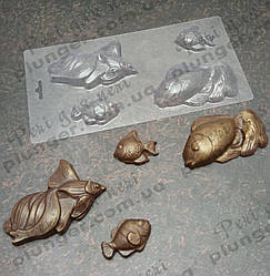 Форма пластикова для шоколаду Рибки