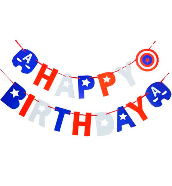 Гірлянда з букв "Капітан Америка", довжина - 3 м