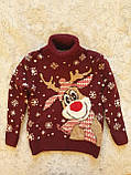 Вовняний светр з оленем для хлопчика 2,3,4,5,6 років Туреччина, фото 2