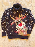 Вовняний светр з оленем для хлопчика 2,3,4,5,6 років Туреччина, фото 6