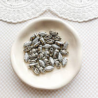 Стрази пришивні металік Індія 1 см Срібло