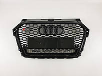 Реєтка радіатора Audi A1 2014-2019год Чорна з емблемою QUATTRO (в стилі RS)