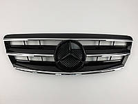 Решетка радиатора на Mercedes S-Class W220 2002-2005 год AMG стиль ( Черная с хром вставками )