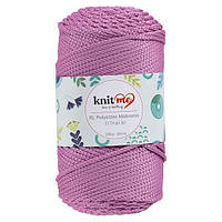 Пряжа шнур Knit Me XL Polyester Macrame розовый