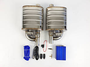 Глущик із вакуумним клапаном 51 мм на подвійному вихлопі 1 вхід 1 вихід вихлоп вихлопів вихоп