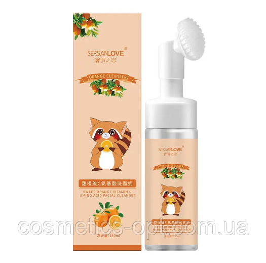 Пінка-мус для вмивання з апельсином Sersanlove Orange Vitamin C Amino Acid Cleanser, 150 мл